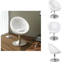 vidaXL Tabouret de bar blanc similicuir - Tabouret de bar