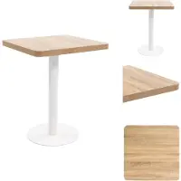 vidaXL Table de bistrot marron clair 60x60 cm MDF - Tables de salle à manger