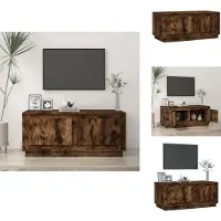 vidaXL Table basse chêne fumé 102x50x44 cm Bois composite - Tables basses