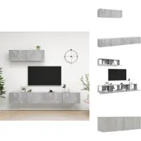 vidaXL Armoires TV 3 pcs. Bois composite gris béton - Meubles TV