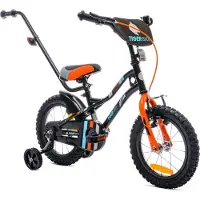 Sun baby Tiger Bike Vélo pour enfants Garçons Vélo avec roues stabilisatrices 12 14 16 pouces à partir de 2-6 ans BMX Enfants Vélo (14 pouces, orange)