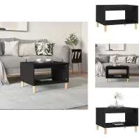 vidaXL Table basse noire 60x50x40 cm Bois composite - Tables basses