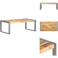 vidaXL Table basse 110x60x40 cm Bois de manguier brut - Tables basses