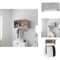 vidaXL Armoire gris béton 70x32,5x35cm Bois composite - Armoires