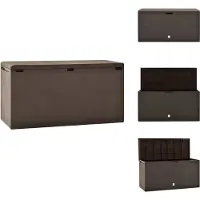 vidaXL Coffre de jardin brun 114x47x60 cm - Coffres de jardin