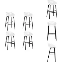 vidaXL Tabouret de bar 4 pcs. Blanc - Tabouret de bar