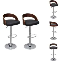 vidaXL Tabouret de bar 2 pcs. bentwood - tabouret de bar