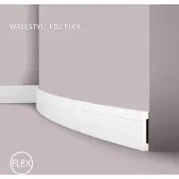 NMC Plinthe FD2 Flex WALLSTYL Noel Marquet Moulure décorative flexible Moulure en stuc design intemporel classique blanc 2 m