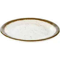 Aps Assiette "STONE ART, Assiettes, Blanc, Marron