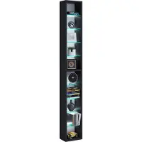 VCM Bois CD DVD Étagère sur pied Bibliothèque Rangement Déco Étagère en verre Rasato XL Bois CD DVD Étagère sur pied Bibliothèque Rangement Déco Étagère en verre Rasato XL
