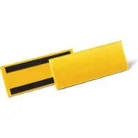 Durable Pochettes magnétiques pour étiquettes et identification l. 210 x H 74 mm, 50 p., jaune