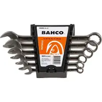Bahco Metric Stainless Steel Combination Wrench Set 6 Units Argenté
