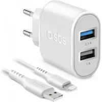 SBS Kit Fast Charge incluant chargeur + câble Lightning