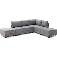 Hannah Home , Fly- BLC1003, Gris, Canapés-lits, Cadre : Bois / Panneaux de fibres