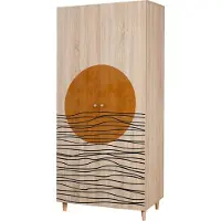 Skye Decor , Lidya 2 -974, armoire, Sonomo, 100 % PANNEAUX DE PARTICULES MÉLAMINÉS, 90 x 52 x 192 cm