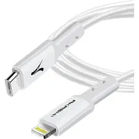Akashi Câble de charge rapide , USB-C vers Lightning (3A), 3 mètres, blanc