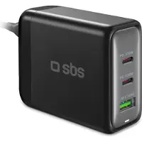 SBS TECHGSTUSB2C100W Chargeur de batterie pour appareils mobiles Universel Noir AC Charge rapide Intérieur (TECHGSTUSB2C100W)