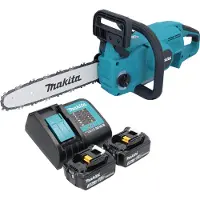 Makita DUC 307 SF2X3 Tronçonneuse à chaîne sans fil 18 V 30 cm Brushless + 2x batterie 3,0 Ah + chargeur