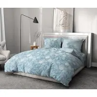 HOME LINGE PASSION Set de housse de couette bleu HOME LINGE PASSION 240 x 260 cm - 3 pièces