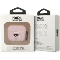 Karl Lagerfeld Kla3Runikp Airpods 3 Cover Róowy/Pink Silicone Karl Head 3D