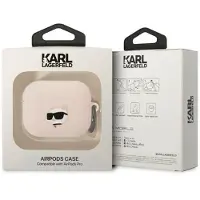 Karl Lagerfeld Klaprunchp Airpods Pro Cover Różowy/Pink Silicone Choupette Head 3D