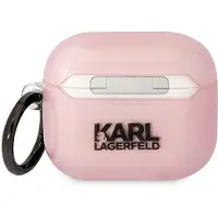 Karl Lagerfeld Kla3Hnchtcp Airpods 3Cover Różowy/Pink Ikonik Choupette