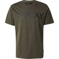 Replay T-Shirt olive / noir