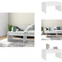 vidaXL Table basse blanche 68x50x38 cm Bois composite - Tables basses