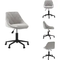 vidaXL Chaise de salle à manger Pivotante Gris clair Velours - Chaise de salle à manger