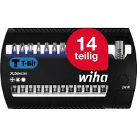 Wiha 41831 Jeu d'embouts XLSelector embout T de 50 mm Phillips - TORX - six pans - 13 pcs - 1/4"