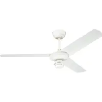 WESTINGHOUSE Ventilateur de plafond industriel blanc, silencieux, Ø 122 cm - , Industrial, Blanc, Salon / séjour, Métal, Moderne