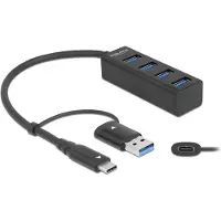 DeLOCK 63828 4 Port USB 3.2 Gen 1 Hub mit USB-C oder USB-A