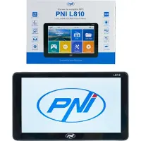 Pni Système de navigation GPS L810 : écran 7 pouces, processeur 800 MHz, 256 Mo de mémoire DDR, 8 Go de mémoire interne, émetteur FM