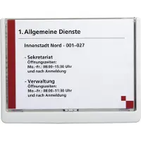 Durable Plaque de porte CLICK SIGN, DIN A5, blanc en plastique de haute qualité