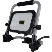 REV Projecteur de chantier LED orientable Bright Fluter 20 W, câble d'alimentation de 180 cm, couleur anthracite-argent