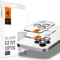 Spigen Optik.Tr Camera iPhone 14 Pro/ 14 Pro Max EZ FIT Lens 2szt./2pcs srebrny/silver AGL05599 (2 pcs, Apple iPhone 14 Pro, Apple iPhone 14 Pro Max), Téléphone portable : film de protection, Argent