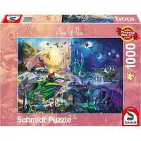 Schmidt Spiele concours de dragons nocturnes, Rose Cat Khan, puzzle adulte, puzzle, à partir de 12 ans, 1000 pièces, 57585
