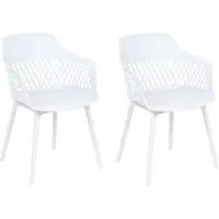 Beliani Chaise de salle à manger Set of 2 White Almira Lumarko