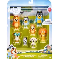 Moose Bluey Figurines à jouer Famille et amis, 8pcs.