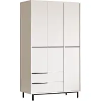 Skye Decor , On15-W, armoire, 100 % PANNEAUX DE PARTICULES MÉLAMINÉS, blanc, 112,2 x 55 x 195,6 cm