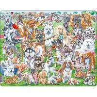 Larsen Puzzle - Chiens mignons et joueurs (Selfi/Photo de groupe) (32 pièces)