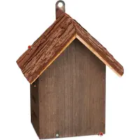 Relaxdays Maison pour coccinelles, en bois, H x l x P : 22 x 18 x 12 cm, résistante aux intempéries, à suspendre, hôtel à insectes pour coccinelles, marron