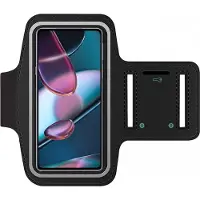 SmartFitness Motorola Edge X30 Bracelet de sport pour téléphone portable, Brassard pour smartphone, Noir