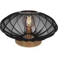 Lucide CORINA - Lampe de table - Ø 40 cm - 1xE27 - Noir - Japandi