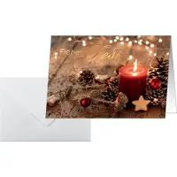 Sigel 10 Cartes de Noël Red Christmas Candle DIN A6 (10 pcs)