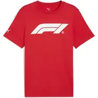 Puma T-Shirt 'F1 Essentials' rouge feu / blanc