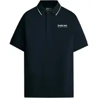 Red Bull Racing Tipped Logo Short Sleeve Polo Bleu L Homme