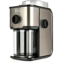 Black & Decker Moulin à café électrique - Black+Decker - BXCG151E - 150 W - 12 tasses - Acier inoxydable