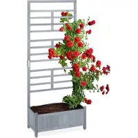 Relaxdays Bac à plantes mur en espalier (32 x 71.50 x 171 cm)