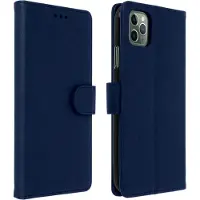 Avizar Étui Apple iPhone 11 Pro Max Housse Porte-cartes Fonction Support Bleu nuit